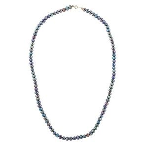 14K dyed multicolored genuine pearl necklace 16 inch